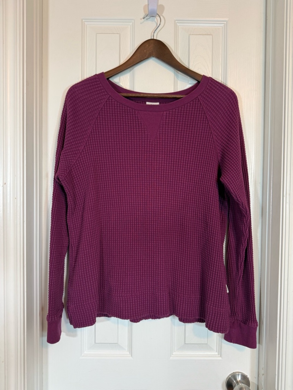 The North Face Women's Sunpeak Waffle Knit Long Sleeve Top Purple Size L